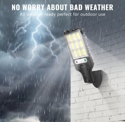 Solar LED Sicherheitswandleuchte mit Bewegungsmelder – 108 COB Außenleuchte IP65