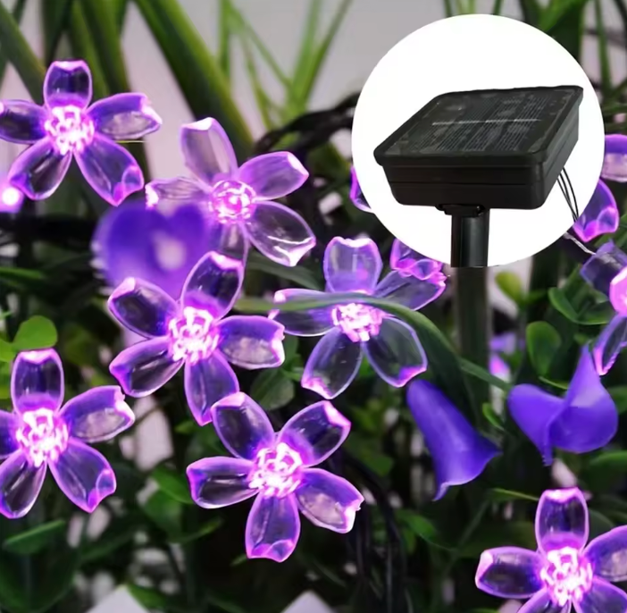 Solar Blume LED Lichterkette – Fee Lichter für Garten & Außenbereich