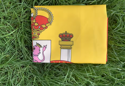 Spanien Flagge aus wetterfestem Polyester - 90x150cm / 60x90cm Nationalflagge mit Messingösen - Große Spanien Hängeflagge für Außen & Innen