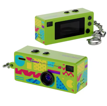 Mini Digital Camera 1080P - Keychain Camera with 0.96 Inch Display & Memory Card