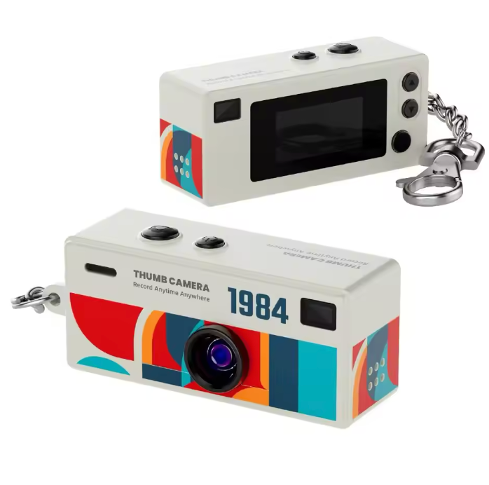 Mini Digital Camera 1080P - Keychain Camera with 0.96 Inch Display & Memory Card