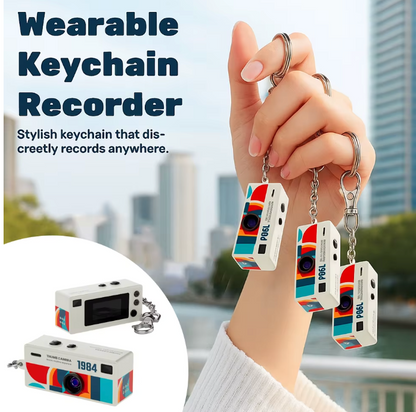 Mini Digital Camera 1080P - Keychain Camera with 0.96 Inch Display & Memory Card