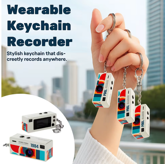 Mini Digitalkamera 1080P – Schlüsselanhänger Kamera mit 0,96 Zoll Display & Speicherkarte