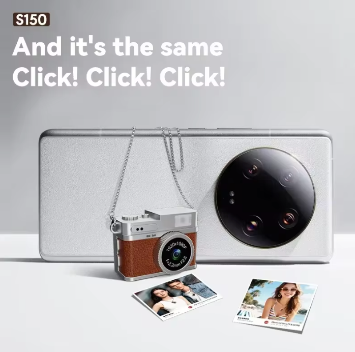 Retro Mini-Digitalkamera 1080P – Tragbare Kamera mit Gyro-Stabilisierung, LED-Fülllicht & 0,96 Zoll IPS-Display