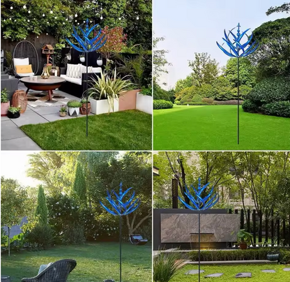 Metall Windspinner 3D – Windbetriebene Windmühle Gartendekoration für Rasen, Hof und Balkon