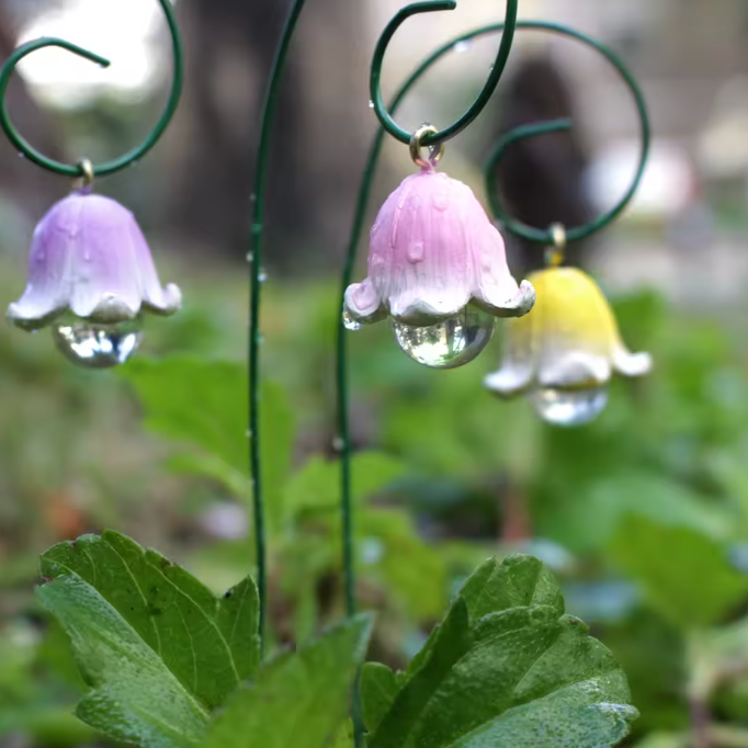 9er Set Maiglöckchen Miniatur – Feengarten Zubehör, Kunstblumen für Mikrolandschaft & Miniaturgärten