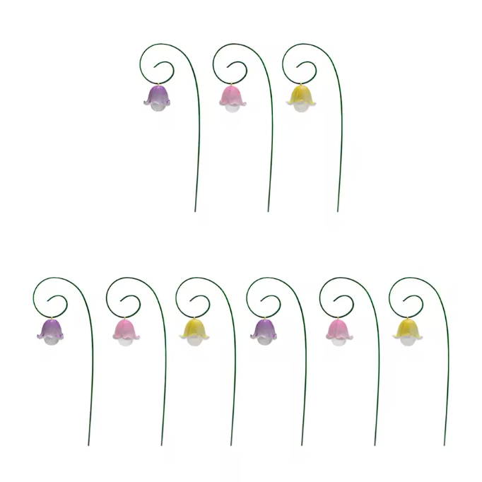 9er Set Maiglöckchen Miniatur – Feengarten Zubehör, Kunstblumen für Mikrolandschaft & Miniaturgärten