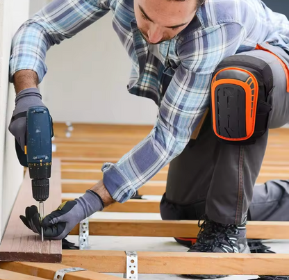 Professional gel knee pads with EVA foam - ergonomic work trousers pads, non-slip and adjustable