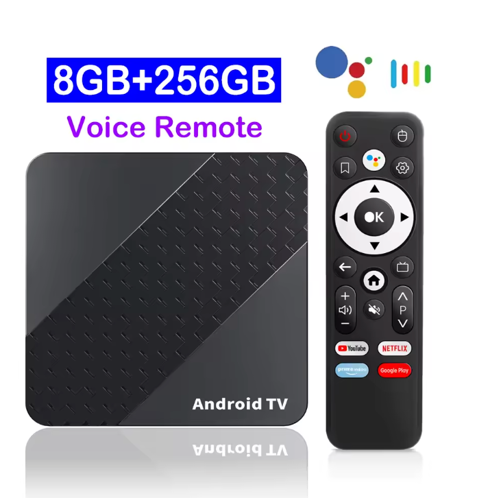 Smart 8K Android TV Box mit WiFi 6 & Sprachsteuerung – 128GB / 256GB Streaming Set-Top-Box