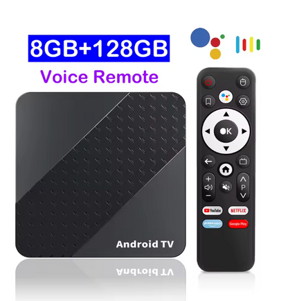 Smart 8K Android TV Box mit WiFi 6 & Sprachsteuerung – 128GB / 256GB Streaming Set-Top-Box