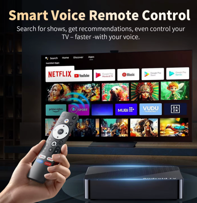 Smart 8K Android TV Box mit WiFi 6 & Sprachsteuerung – 128GB / 256GB Streaming Set-Top-Box