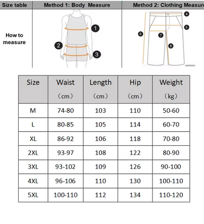 Men's cargo trousers made of cotton - loose outdoor jogging and work trousers with elastic waistband and large pockets