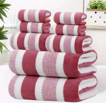 8-piece towel set made of microfiber & cotton - absorbent bath towels, hand towels & face towels