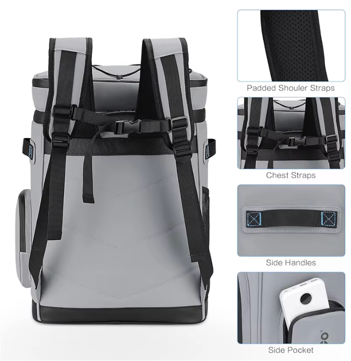 30L Cooler Backpack Waterproof & Insulated - Leakproof Backpack for Camping, Beach & Outdoors