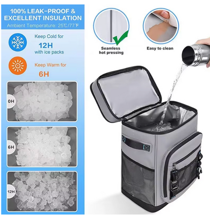 30L Cooler Backpack Waterproof & Insulated - Leakproof Backpack for Camping, Beach & Outdoors