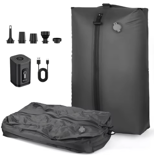 17L Vacuum Compression Bag with Pump - Space Saving Travel Storage Bag