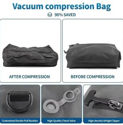 17L Vacuum Compression Bag with Pump - Space Saving Travel Storage Bag