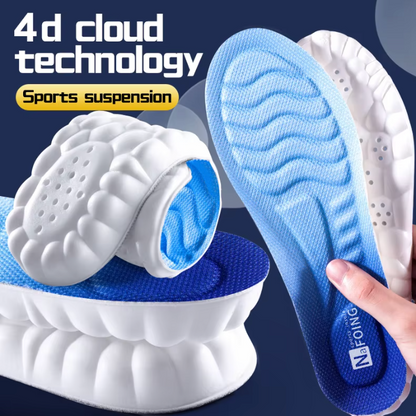 Insoles Blue - Shock-absorbing, breathable sports shoe soles for cutting to size
