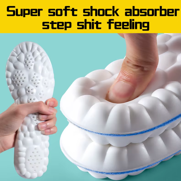 Insoles Blue - Shock-absorbing, breathable sports shoe soles for cutting to size