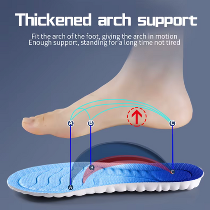 Insoles Blue - Shock-absorbing, breathable sports shoe soles for cutting to size