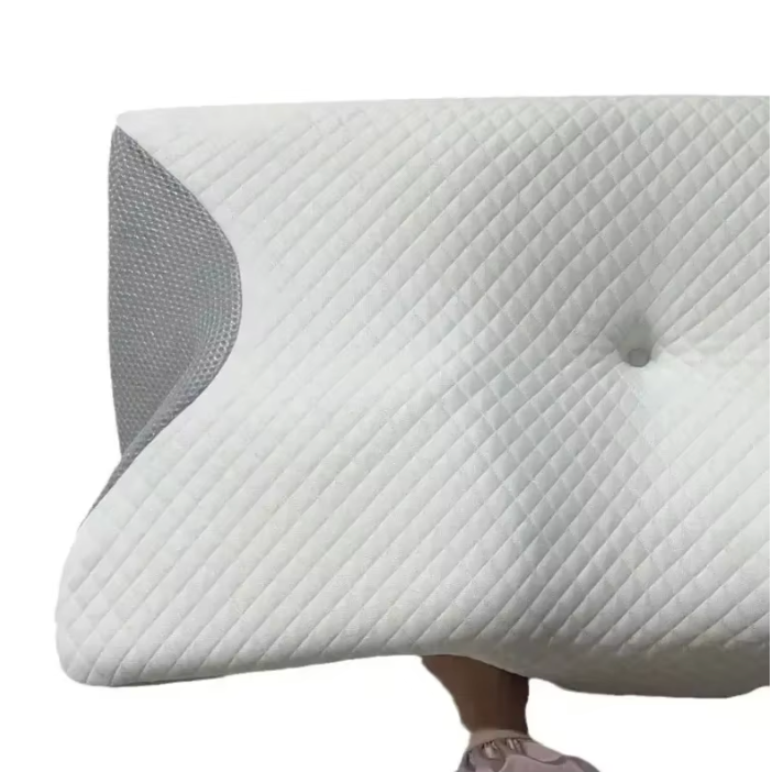 Ergonomic neck pillow - contoured sleeping pillow for back and side sleepers