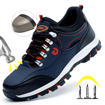 IronStep Sicherheitsschuhe Herren mit Stahlkappe – Leichte Arbeitsschuhe mit Kevlar Zwischensohle & rutschfester Sohle