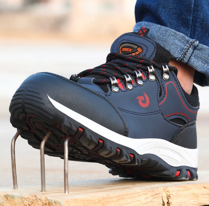 IronStep Sicherheitsschuhe Herren mit Stahlkappe – Leichte Arbeitsschuhe mit Kevlar Zwischensohle & rutschfester Sohle