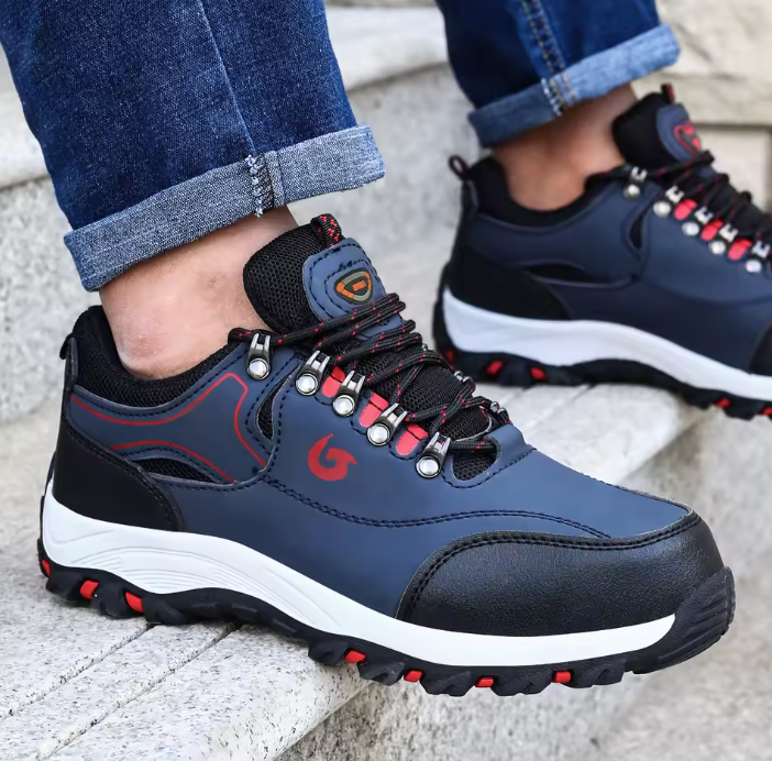 IronStep Sicherheitsschuhe Herren mit Stahlkappe – Leichte Arbeitsschuhe mit Kevlar Zwischensohle & rutschfester Sohle