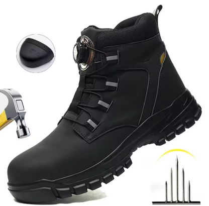 TitanGuard Sicherheitstiefel Herren – Wasserdichte Arbeitsstiefel mit Stahlkappe & durchtrittsicherer Sohle