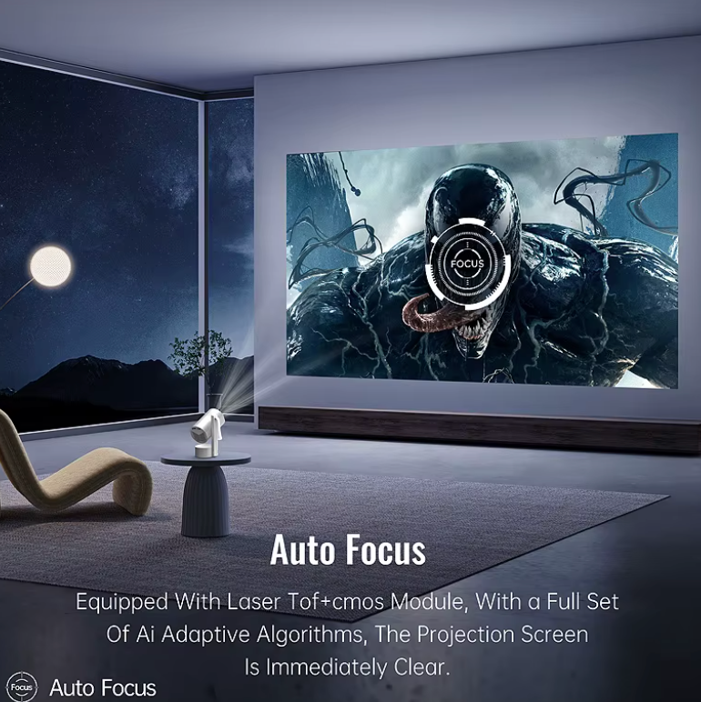 CINEPOD One – Smarter 1080p Akku-Beamer mit Android 13 & 270° Schwenkkopf