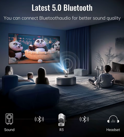 CINEPOD One – Smarter 1080p Akku-Beamer mit Android 13 & 270° Schwenkkopf