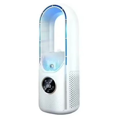 Tragbare USB Klimaanlage, | Tischventilator mit Befeuchter | 6 Geschwindigkeitsstufen & Timer | Klimaventilator für Büro & Zuhause