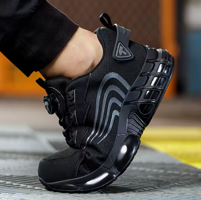 Sicherheits-Sneaker mit Stahlkappe | Leichte Arbeitsschuhe mit Durchtrittschutz & Drehverschluss