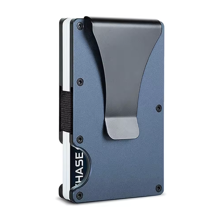 Slim RFID Portemonnaie für Damen und Herren aus Aluminium und Nylon mit Geldclip