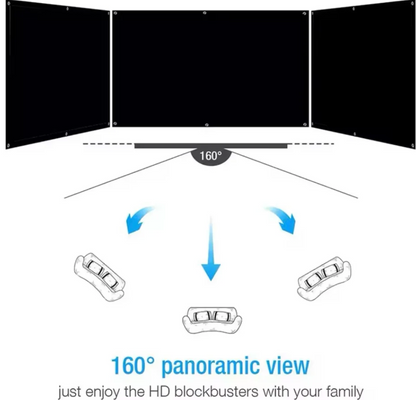 Beamer Leinwand 16:9, mobile Projektionsleinwand für Indoor und Outdoor