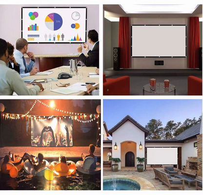 Beamer Leinwand 16:9, mobile Projektionsleinwand für Indoor und Outdoor