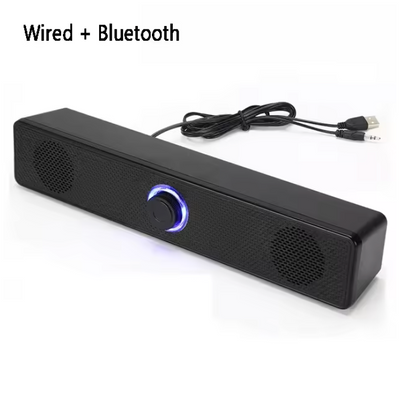 Bluetooth Soundbar für PC, TV und Laptop – 2.0 Kanal Lautsprecher mit USB-Stromversorgung