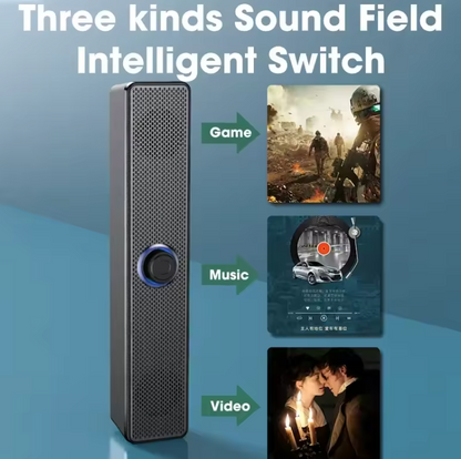 Bluetooth Soundbar für PC, TV und Laptop – 2.0 Kanal Lautsprecher mit USB-Stromversorgung