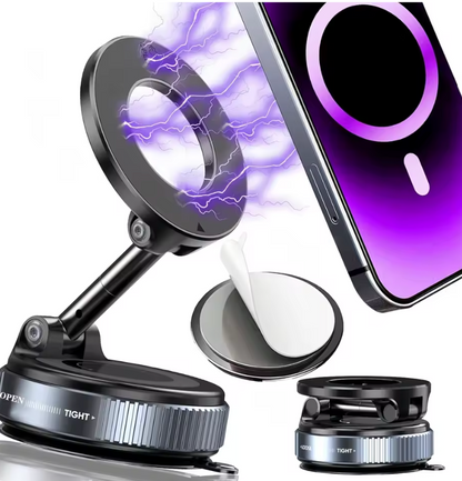 Magnetische Handyhalterung fürs Auto mit Saugnapf – faltbar und 360° drehbar