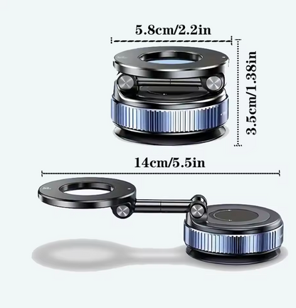 Magnetische Handyhalterung fürs Auto mit Saugnapf – faltbar und 360° drehbar