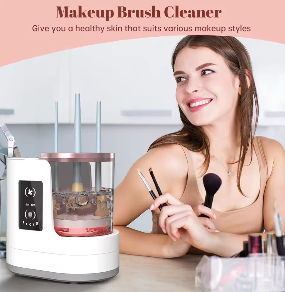 Elektrischer Make-up-Pinselreiniger mit Trocknungsfunktion und Timer