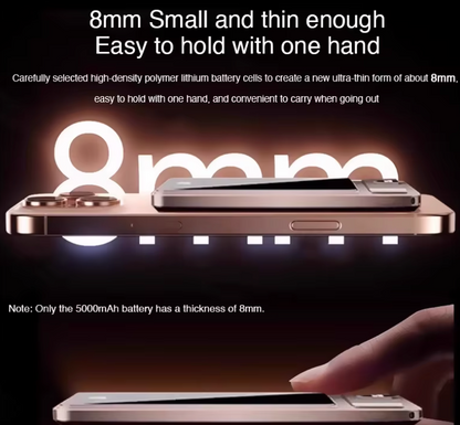 Ultra Slim MagSafe Power Bank 10.000 mAh – Magnetische Wireless Powerbank mit 20 W Schnellladung & USB-C