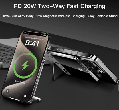 Ultra Slim MagSafe Power Bank 10.000 mAh – Magnetische Wireless Powerbank mit 20 W Schnellladung & USB-C