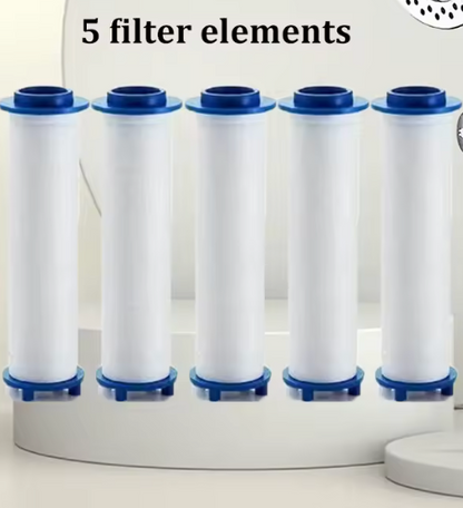 Hochdruck-Duschkopf mit wassersparendem Filter – 5-Modi Handbrause mit Ein-Knopf-Stopp