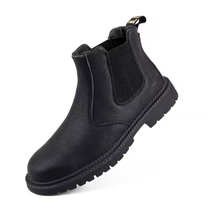 Wasserdichte Sicherheits-Arbeits Stiefel mit Stahlkappe – Robuste Leder-Arbeitsschuhe für Bau & Handwerk Braun