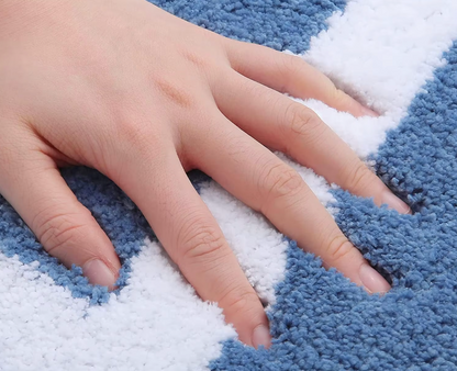 Soft Microfiber Bath Mat Non-Slip - Absorbent bathroom rug with thick plush