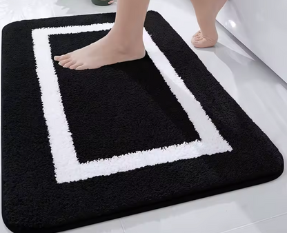Soft Microfiber Bath Mat Non-Slip - Absorbent bathroom rug with thick plush