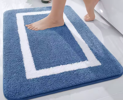 Soft Microfiber Bath Mat Non-Slip - Absorbent bathroom rug with thick plush