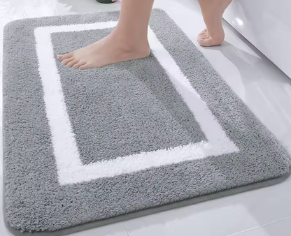 Soft Microfiber Bath Mat Non-Slip - Absorbent bathroom rug with thick plush