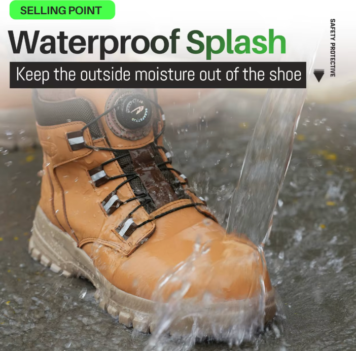 TitanGuard Sicherheitstiefel Herren – Wasserdichte Arbeitsstiefel mit Stahlkappe & durchtrittsicherer Sohle